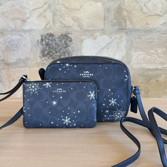 Coach Handbags - Coach Snowflake Signature crossbody handbag purse&wristlet NWT Authentic